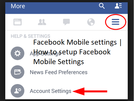 facebook mobile settings