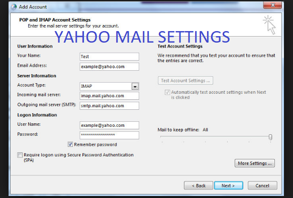 email setup for outlook using yahoo
