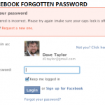 Facebook Forgotten Password