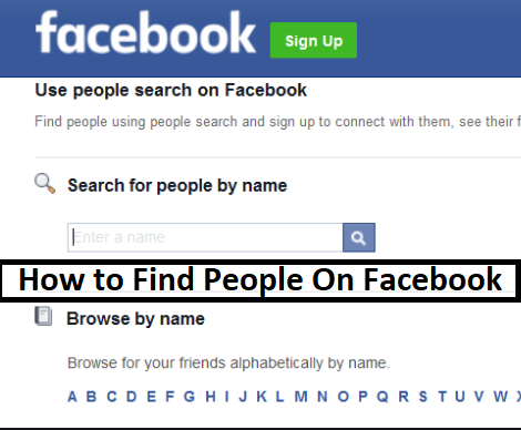 How to Find People On Facebook