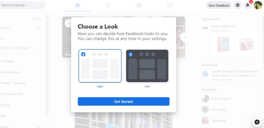 new facebook app