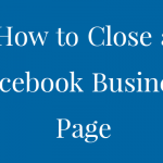 how to close a facebook business page