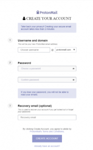 create new protonmail account create new protonmail account
